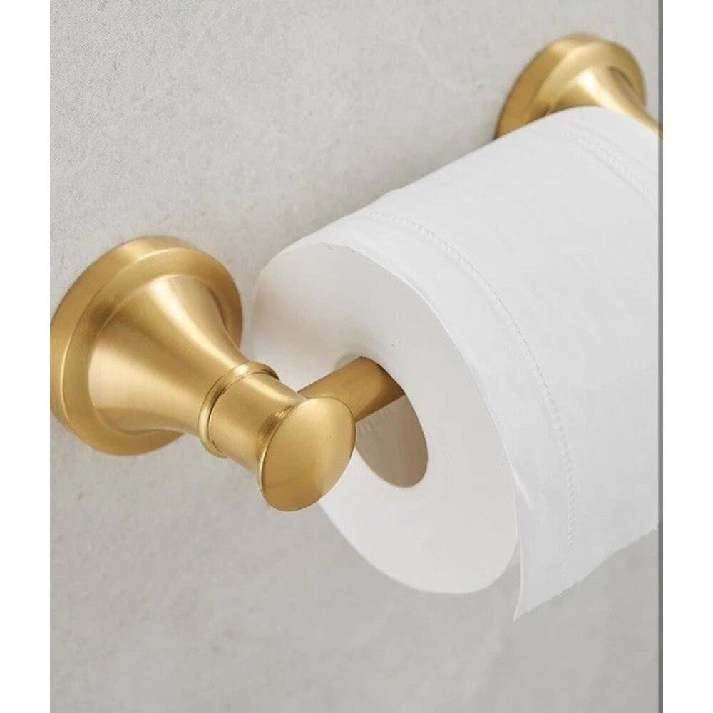 Brushed Gold Brass Toilet Paper Holder